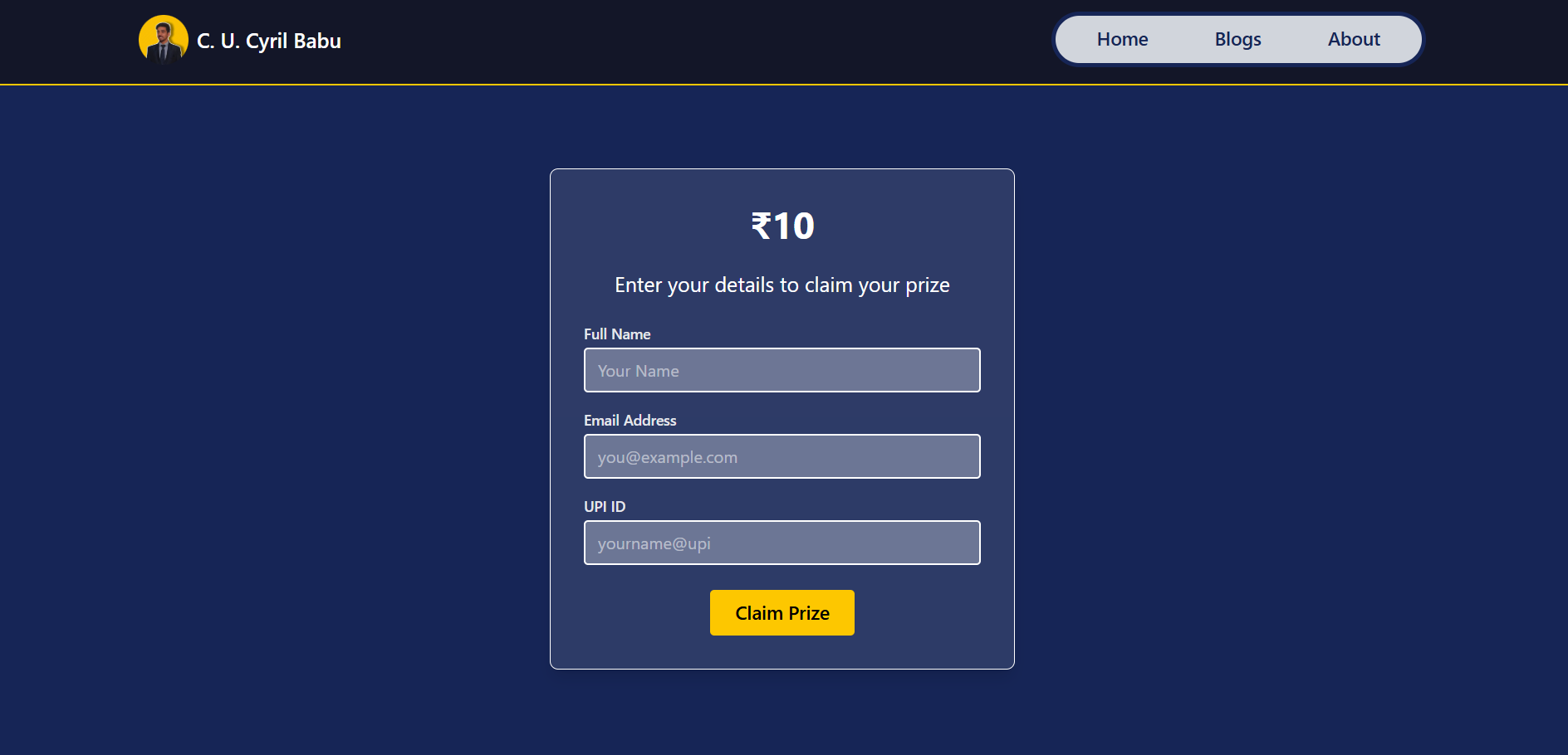 Winning Page